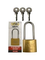 YMK Kancalı Asma Kilit Uzun Sarı 38 mm 1238BL