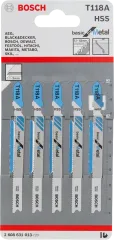 BOSCH T118A 5'li Metal Dekupaj Testeresi Bıçağı 2608631013