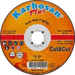 KARBOSAN 115x1.6 Cut Cut Plus İnce Kesme Diski (910510)