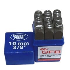 GFB Çelik Rakam Takımı 10 mm KOD:6787