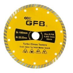 GFB TURBO ELMAS KESİCİ 180 MM 2386