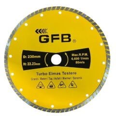GFB TURBO ELMAS KESİCİ 230 MM 2387