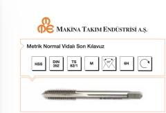 MTE M10 DIN 352 Metrik Normal Vidalı Son KılavuzB00104041000
