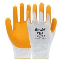 BEYBİ PN3 Naylon Nitril Eldiven Sarı 1 Koli ( 288 Çift )