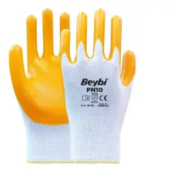 BEYBİ PN10 Naylon Nitril Eldiven Sarı 1 Koli ( 288 Çift )