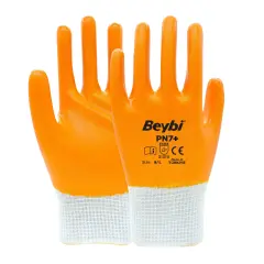 BEYBİ PN7+ Tam Kaplı Naylon Nitril Eldiven