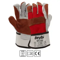 BEYBİ DT-01 Deri Takviyeli İş Eldiveni NO:10 1 Koli ( 80 Çift )