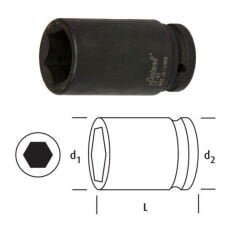 ''OSAKA ALTI KÖŞE DERİN LOKMA 19 MM 3/4'''' LN34D19''