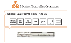 MTE 3 mm Parmak Freze HSS-E Co8 DIN 844/B-N B00276180300