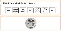 MTE M20x1.5 Metrik İnce Vidalı Pafta Lokması B00110032006