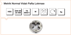 MTE M18x2,5 Metrik Normal Vidalı Pafta Lokması B00110021800