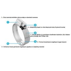 TORK C TİPİ HORTUM KELEPÇE (14 MM) 57-76